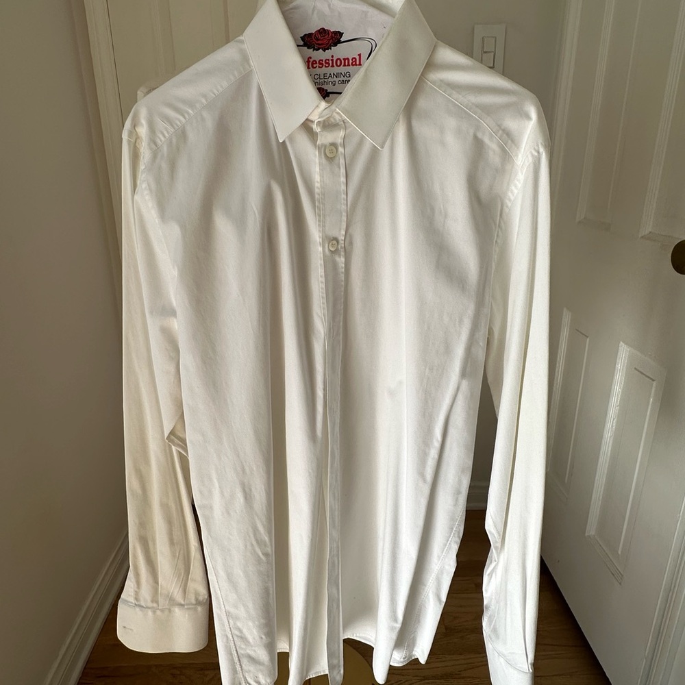 Dolce & Gabbana Gold White Dress Shirt